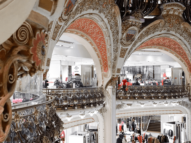 Photo of the inside of Galeries Lafayette