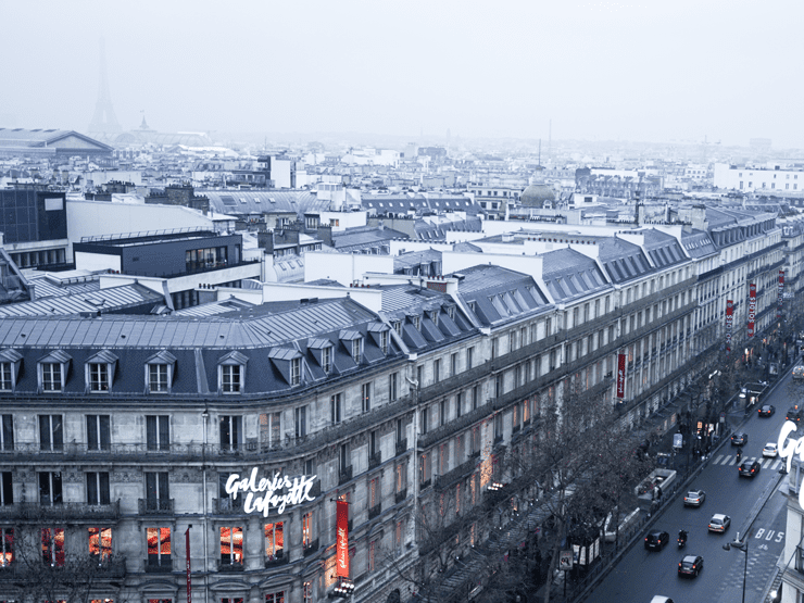 rooftop view of Galeries Lafayette