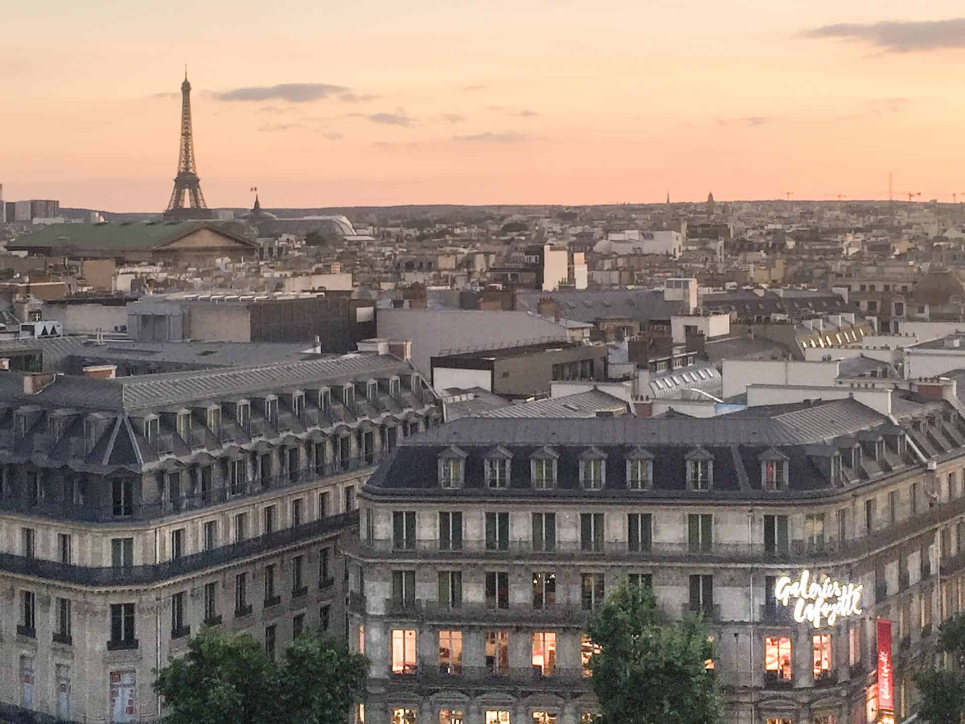 rooftop view at galeries lafayette