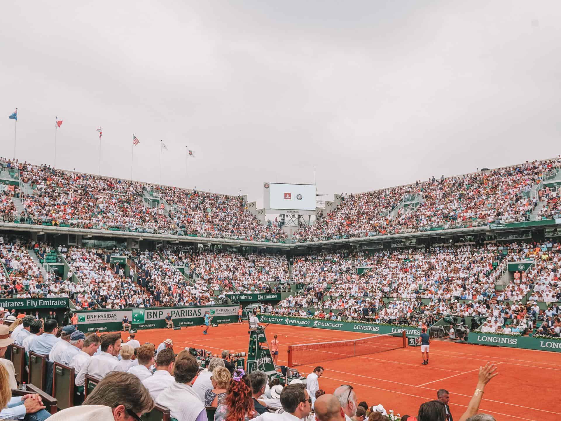 French open stadium from loges Seats