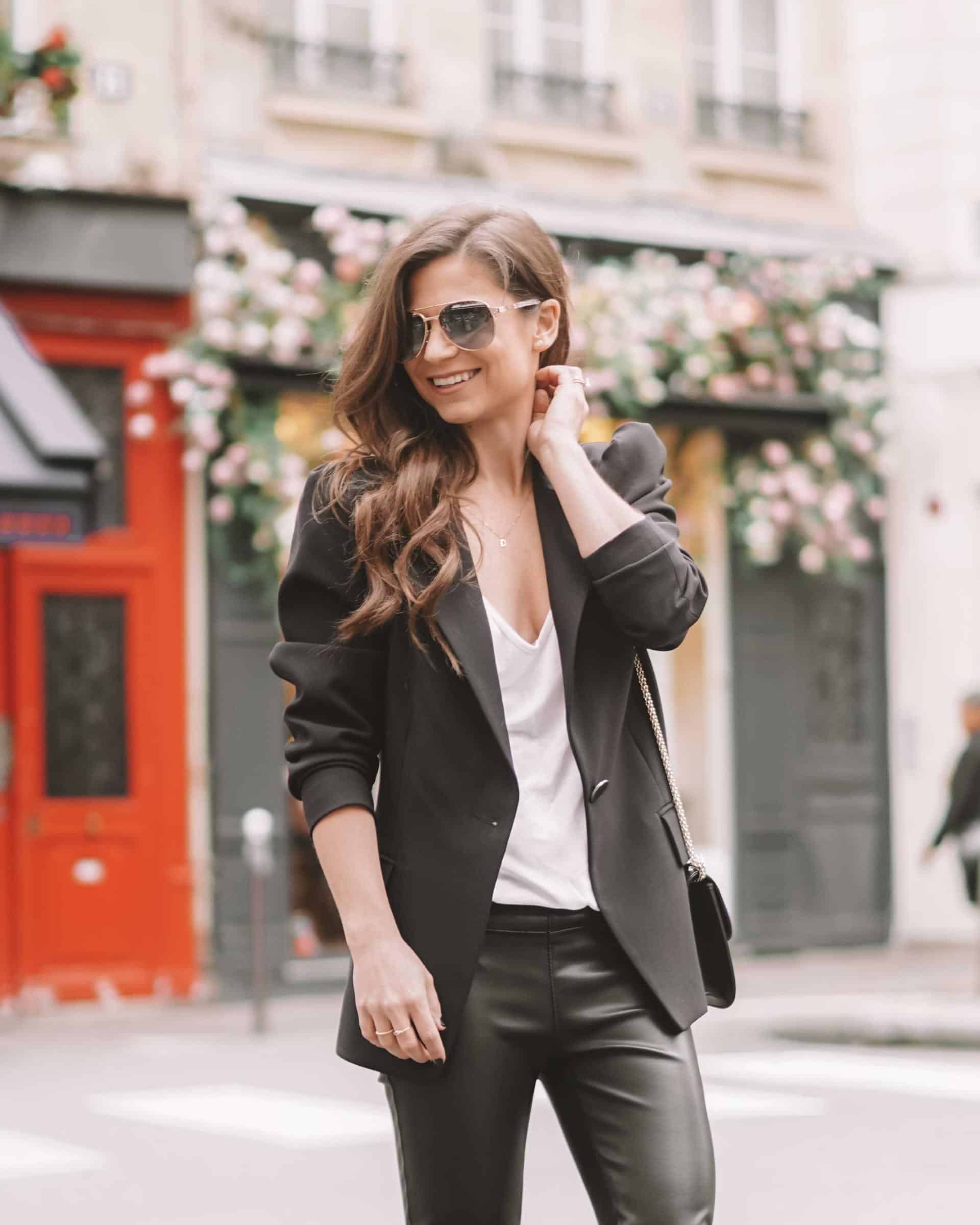 how to style a black blazer for women