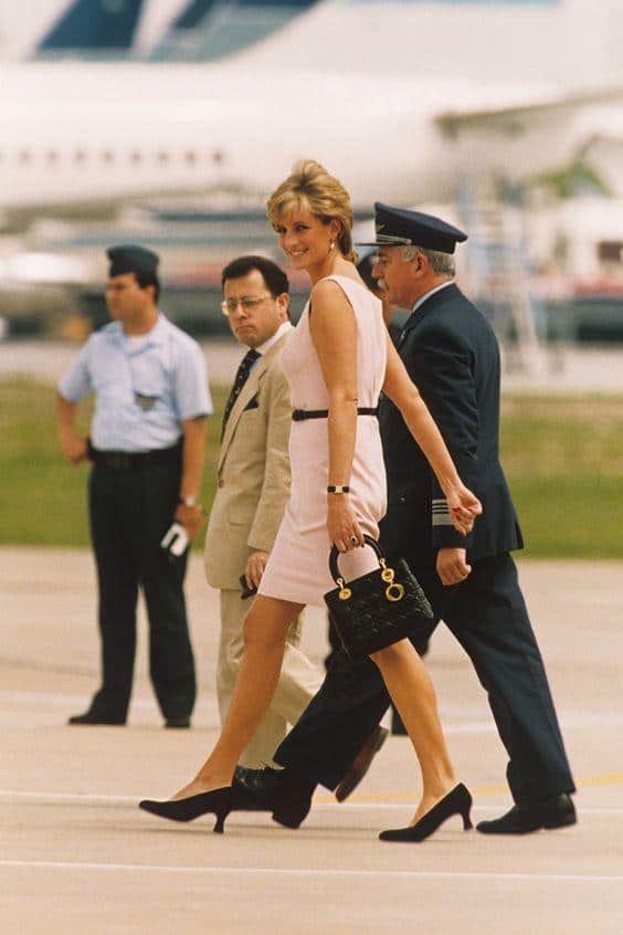 Princess Diana carrying the lady dior bag