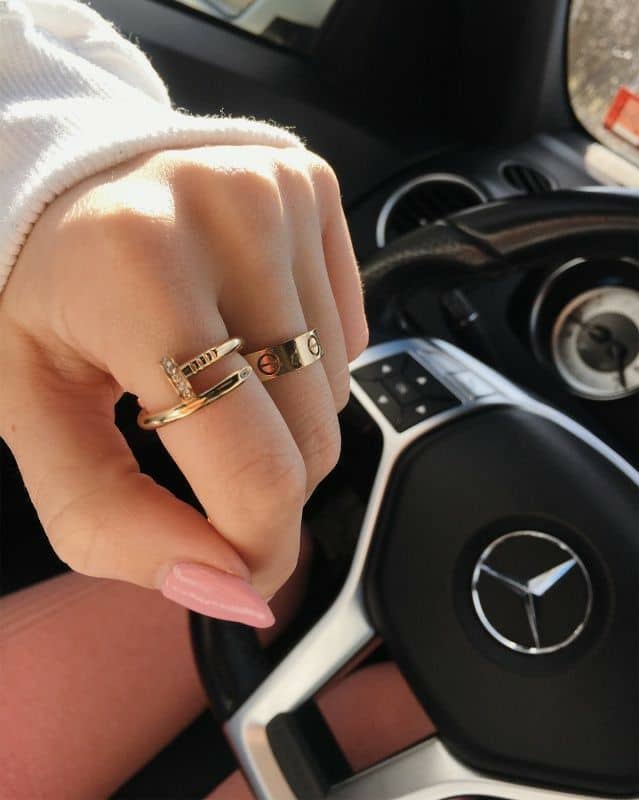 Cartier Love Ring and Cartier Juste Un Clou Ring