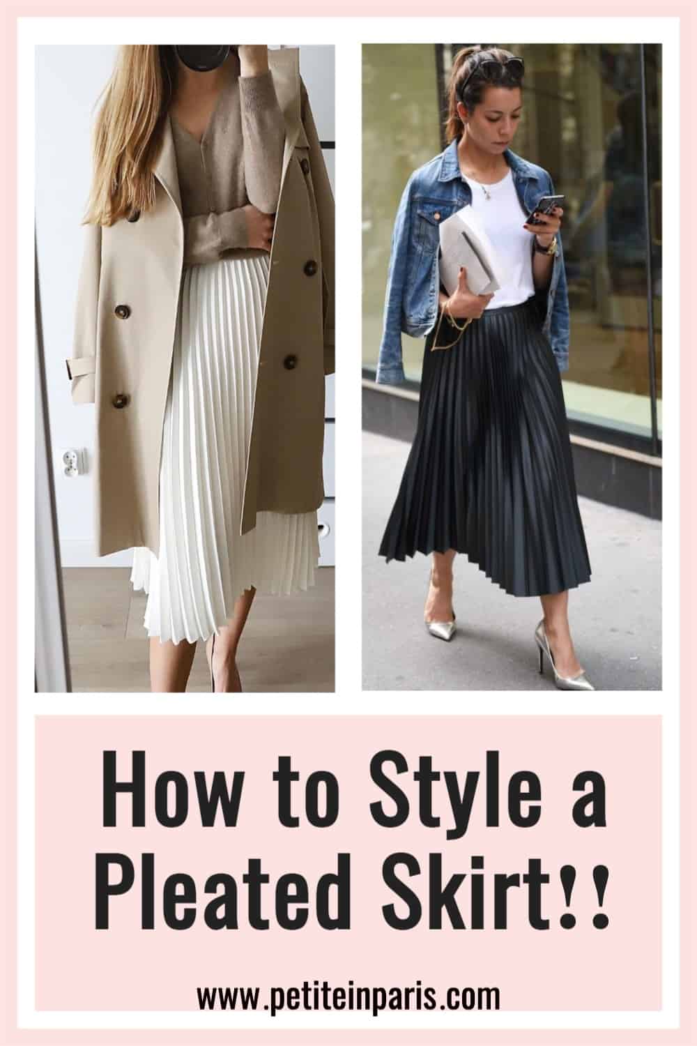 pleated skirt outfit ideas