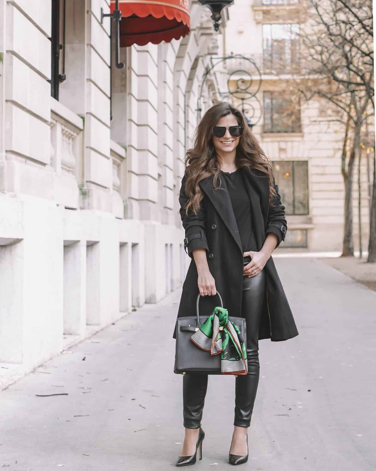 How Parisians Style an all black outfit