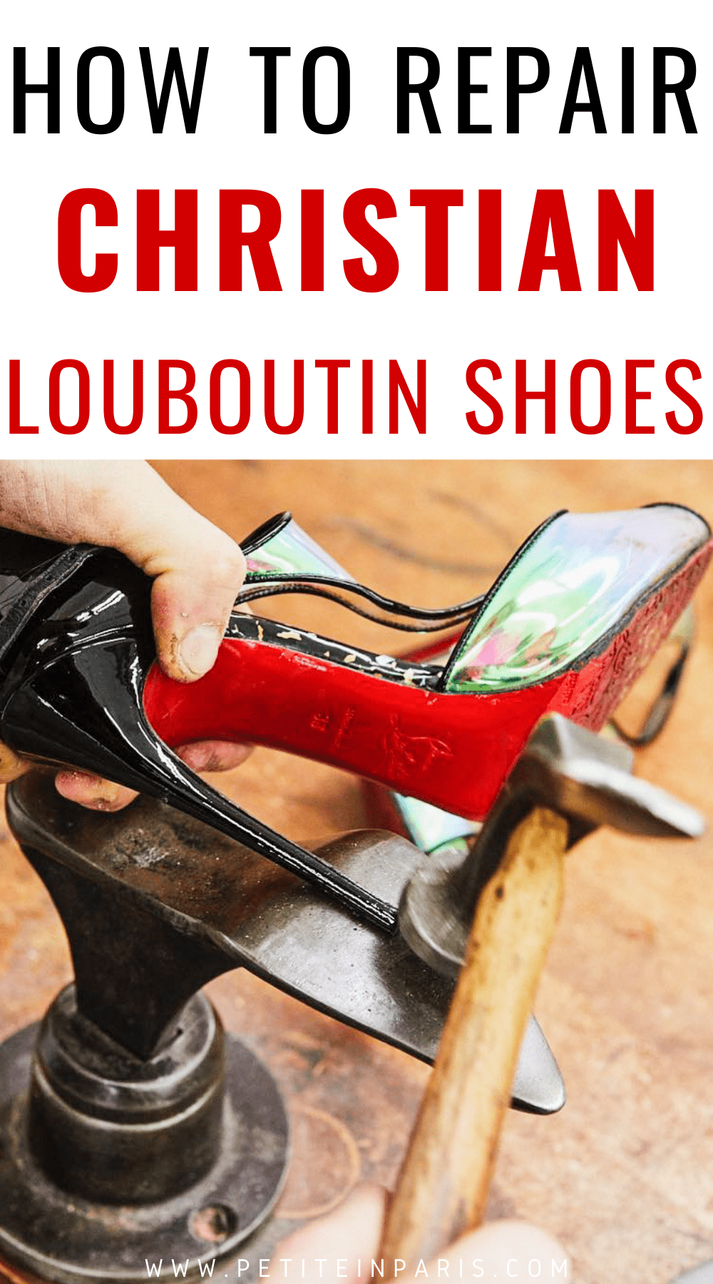 How to repair the red bottom soles