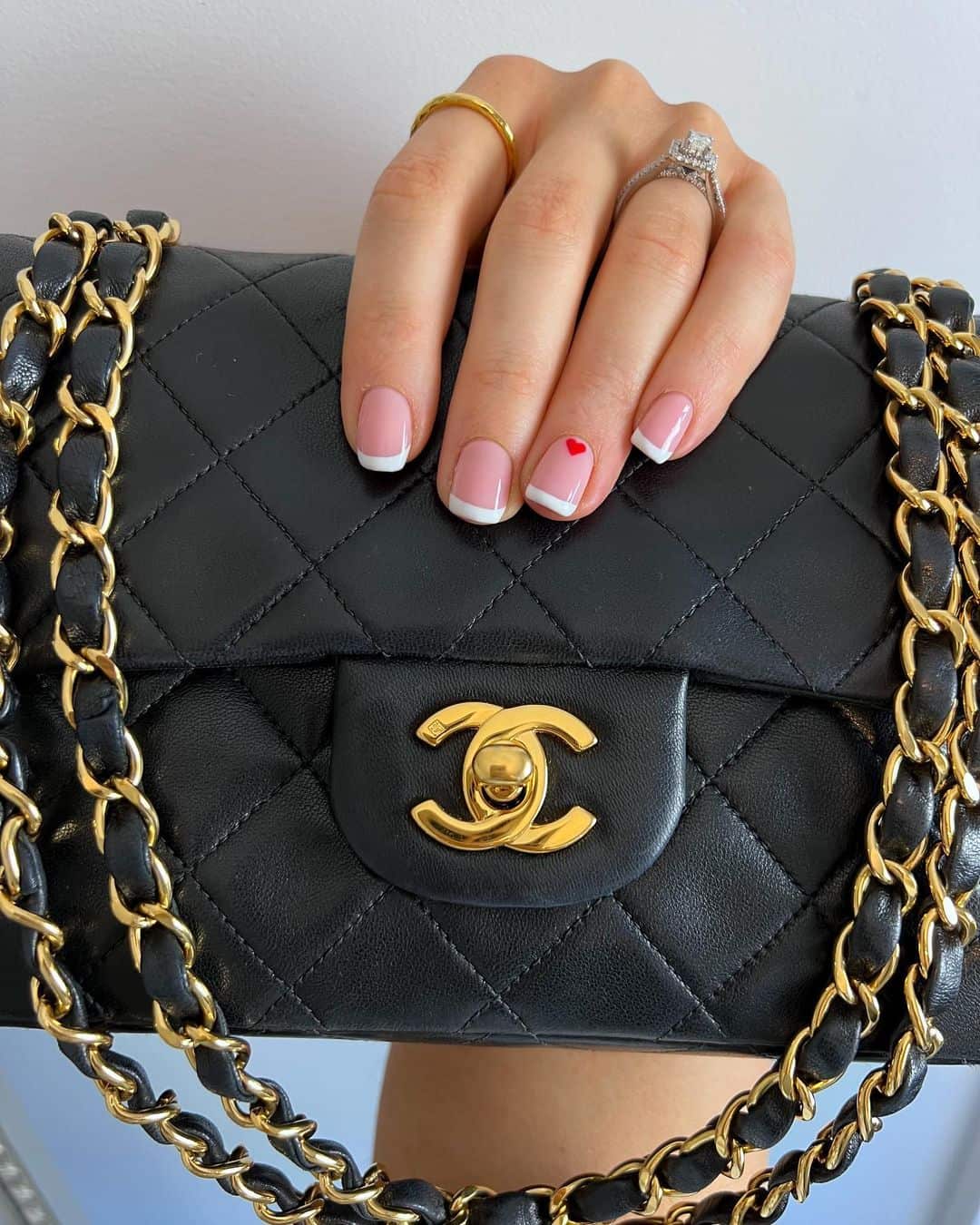 Closeup of the Chanel Flap Bag