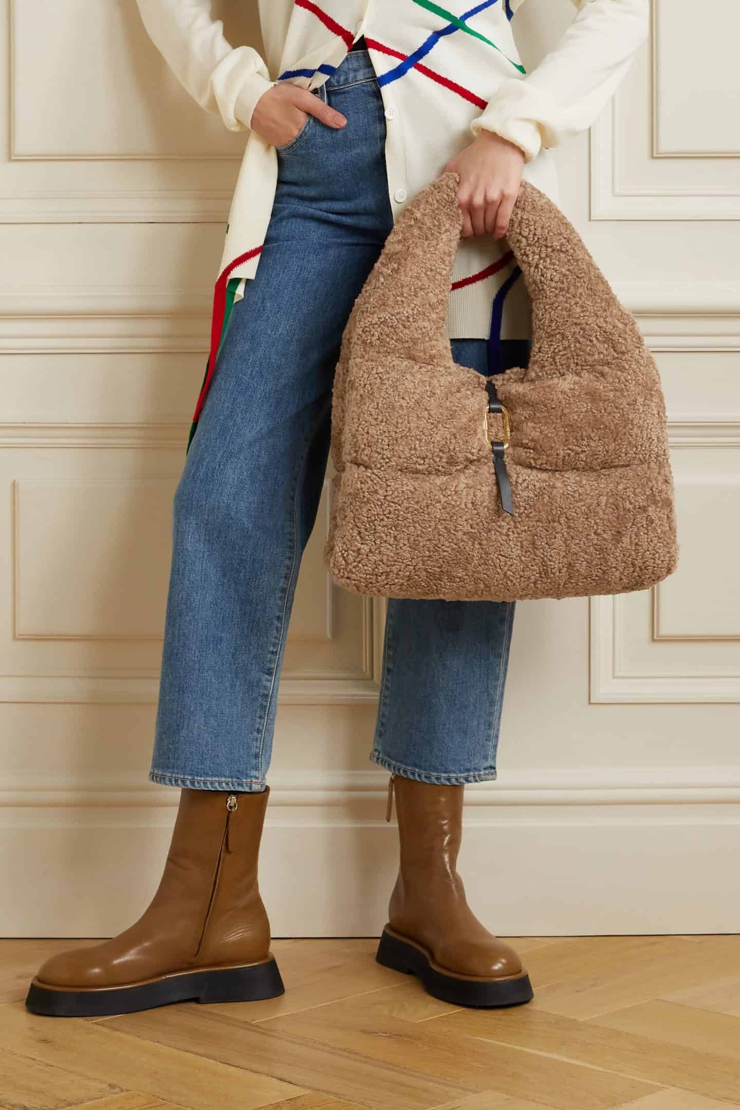 Moncler Shearling handbag