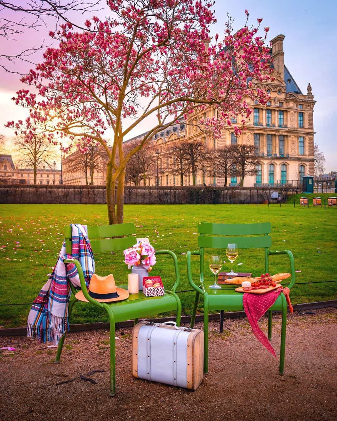Parks in Paris in the Spring