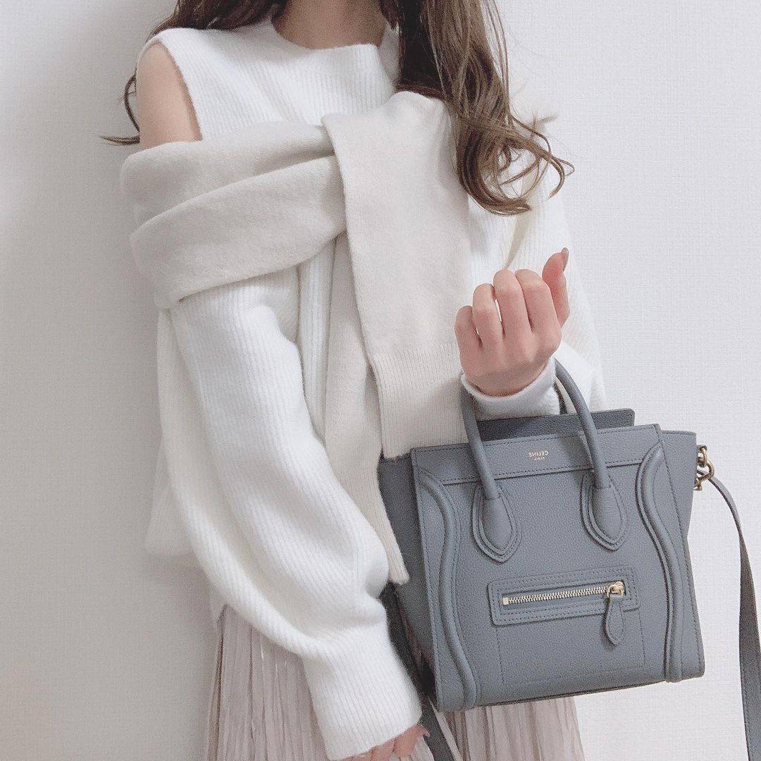Celine Nano Bag Grey Styled
