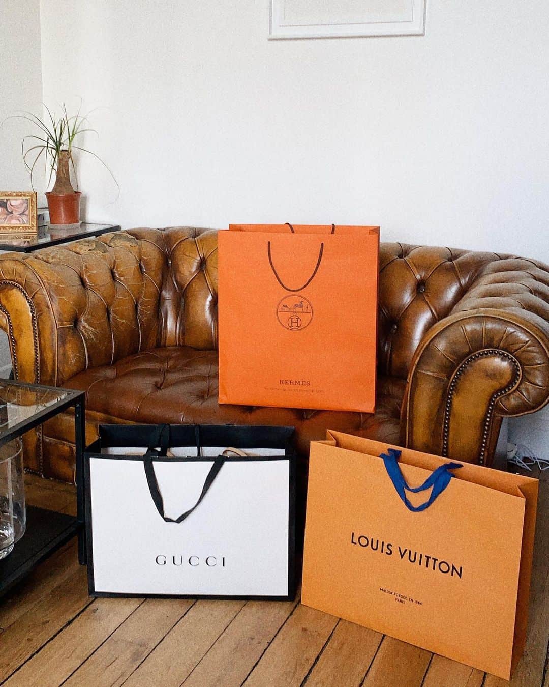 luxury shopping bags in Paris
