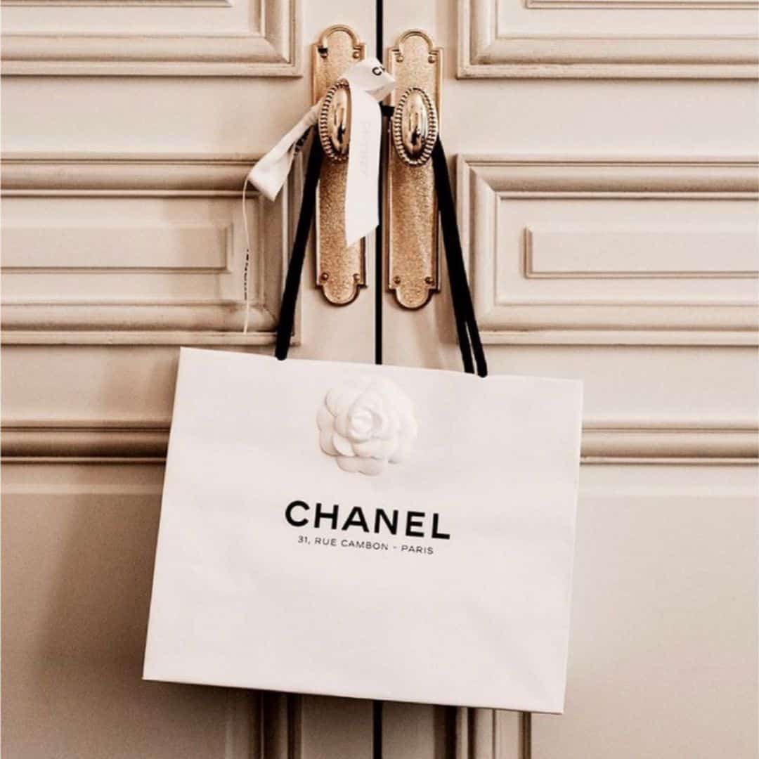 Chanel Shopping bag on Parisian Door