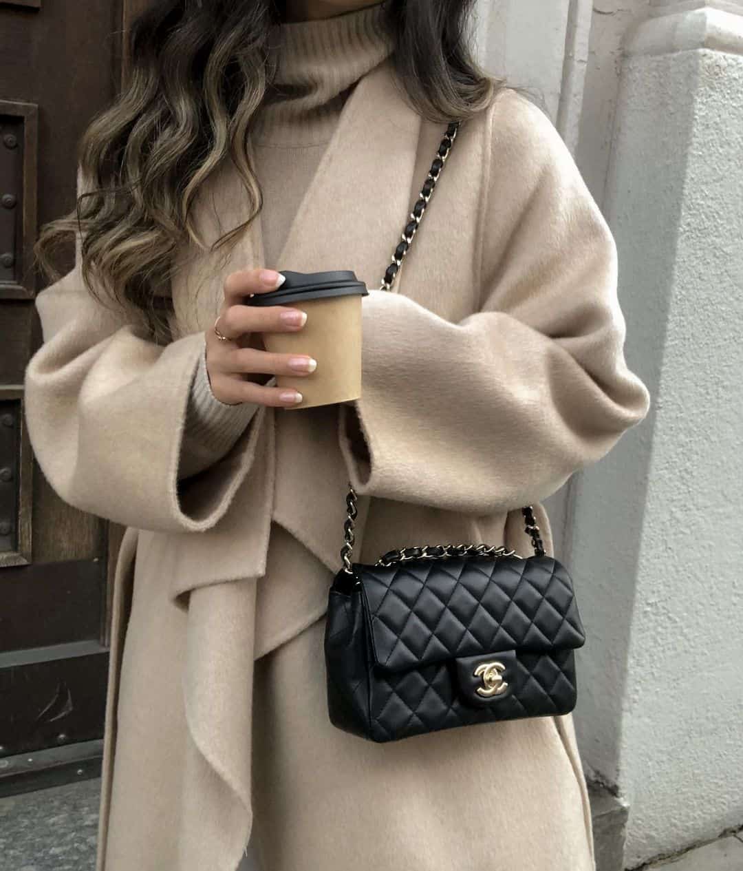 Classic Chanel Flap Bag Black Styled