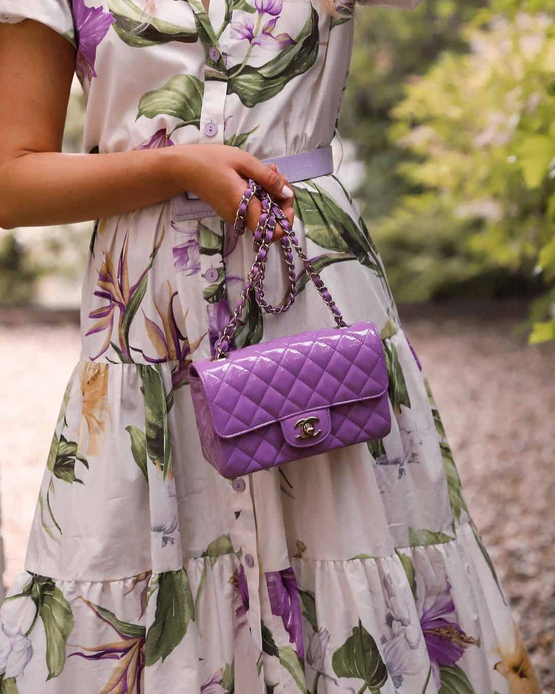 Purple Chanel Bag Outfit