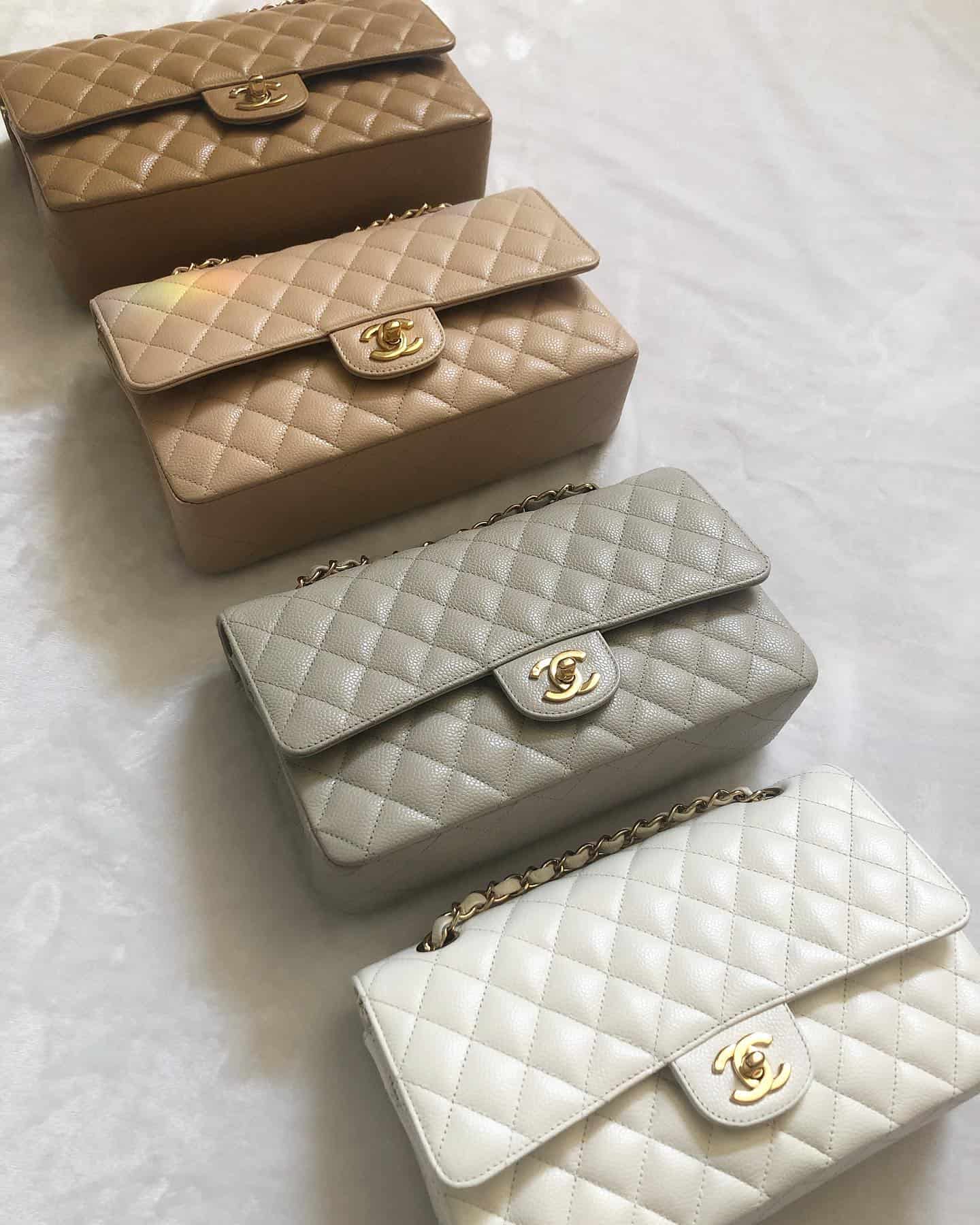 Neutral Chanel bags