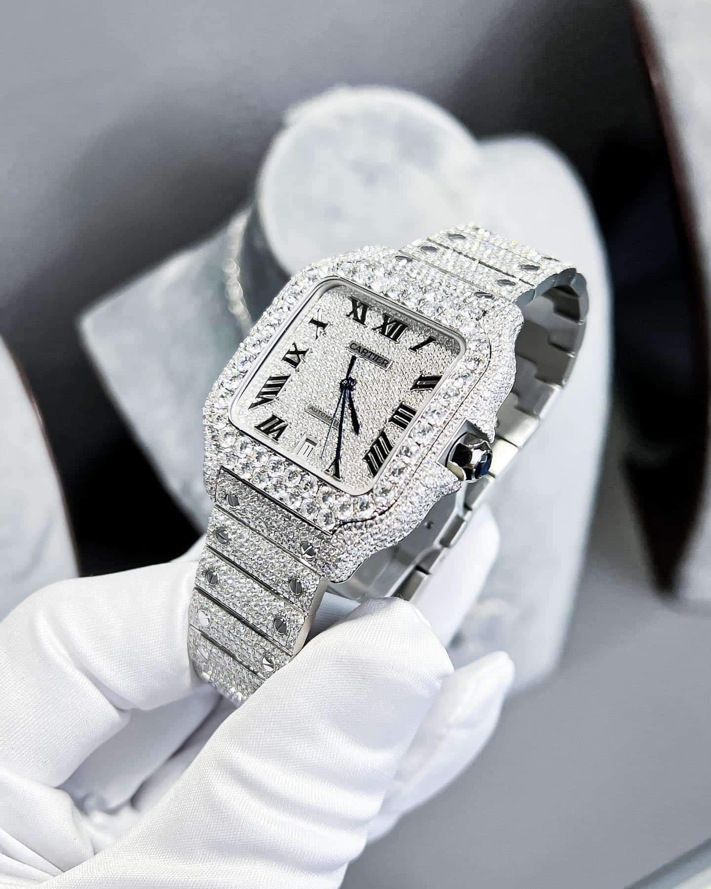 All diamond Cartier Watch