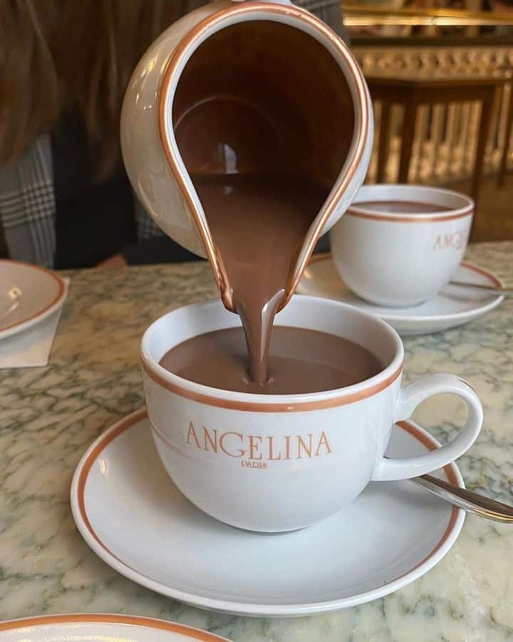 Angelina's hot chocolate in Paris