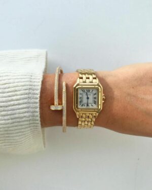 Cartier Juste un Clou bracelet with diamonds and watch