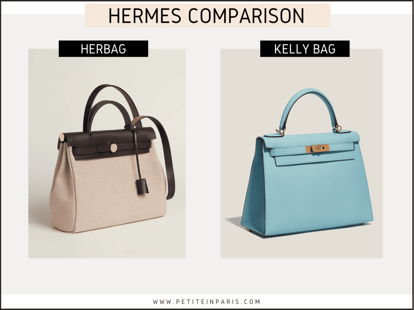 Herbag being compared to a Hermes Kelly Bag