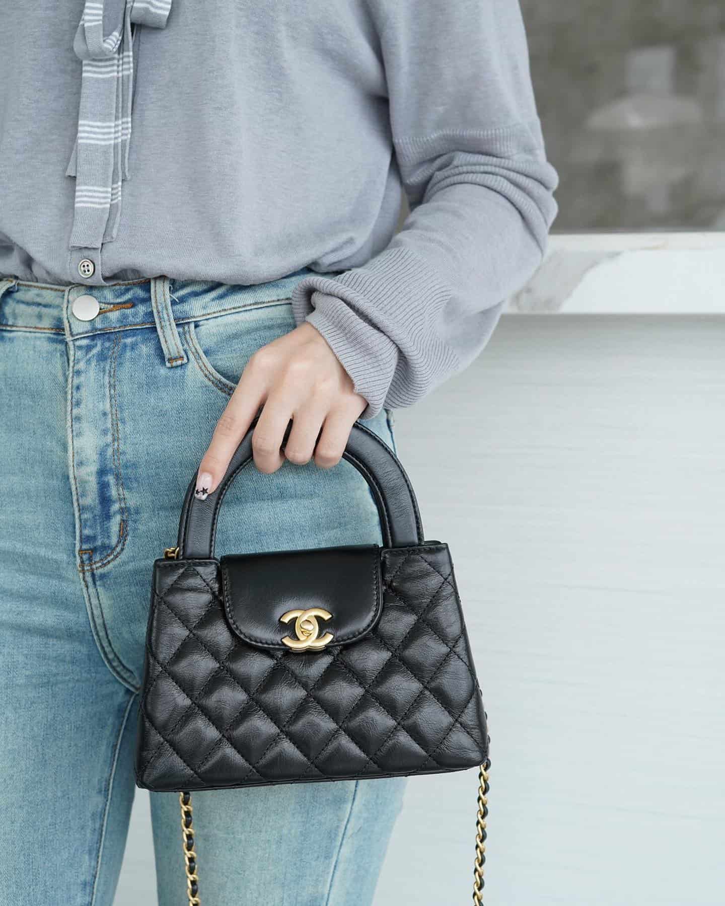 Black Chanel Kelly bag price