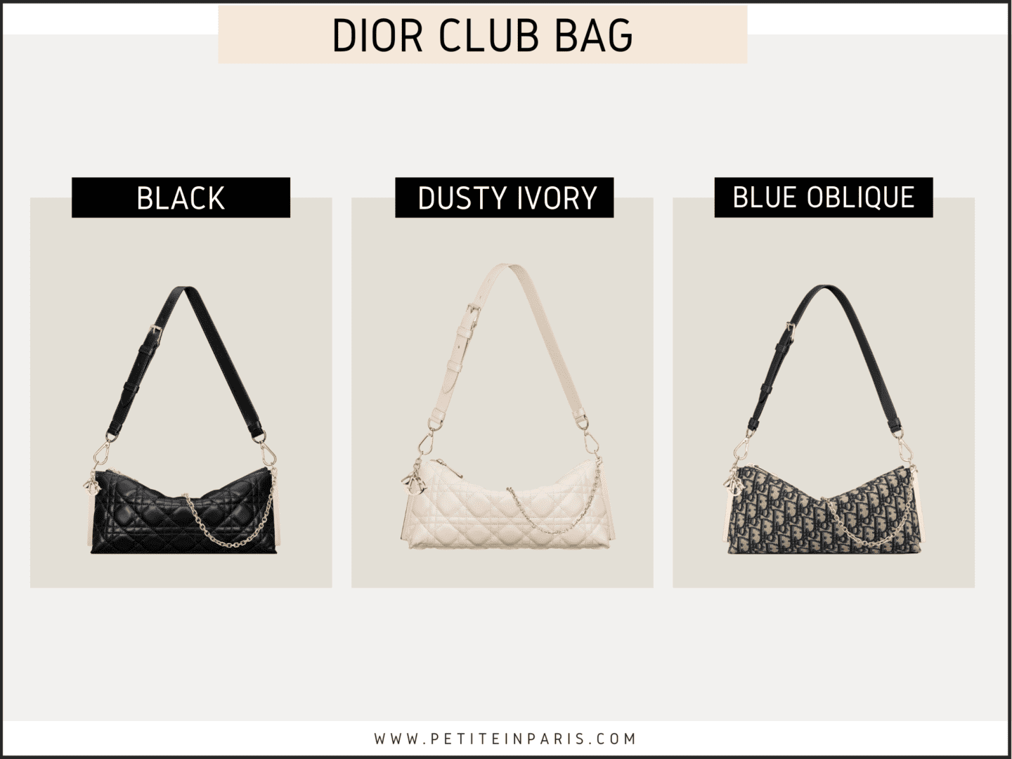 Cheap Dior Bags under $5,000 Dior Club Bag Color Options