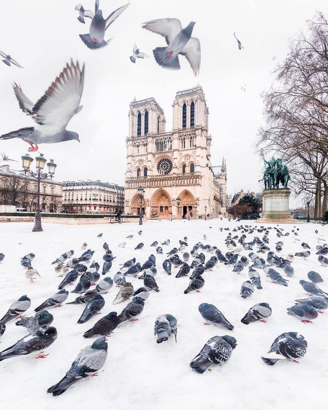 Paris snow photos