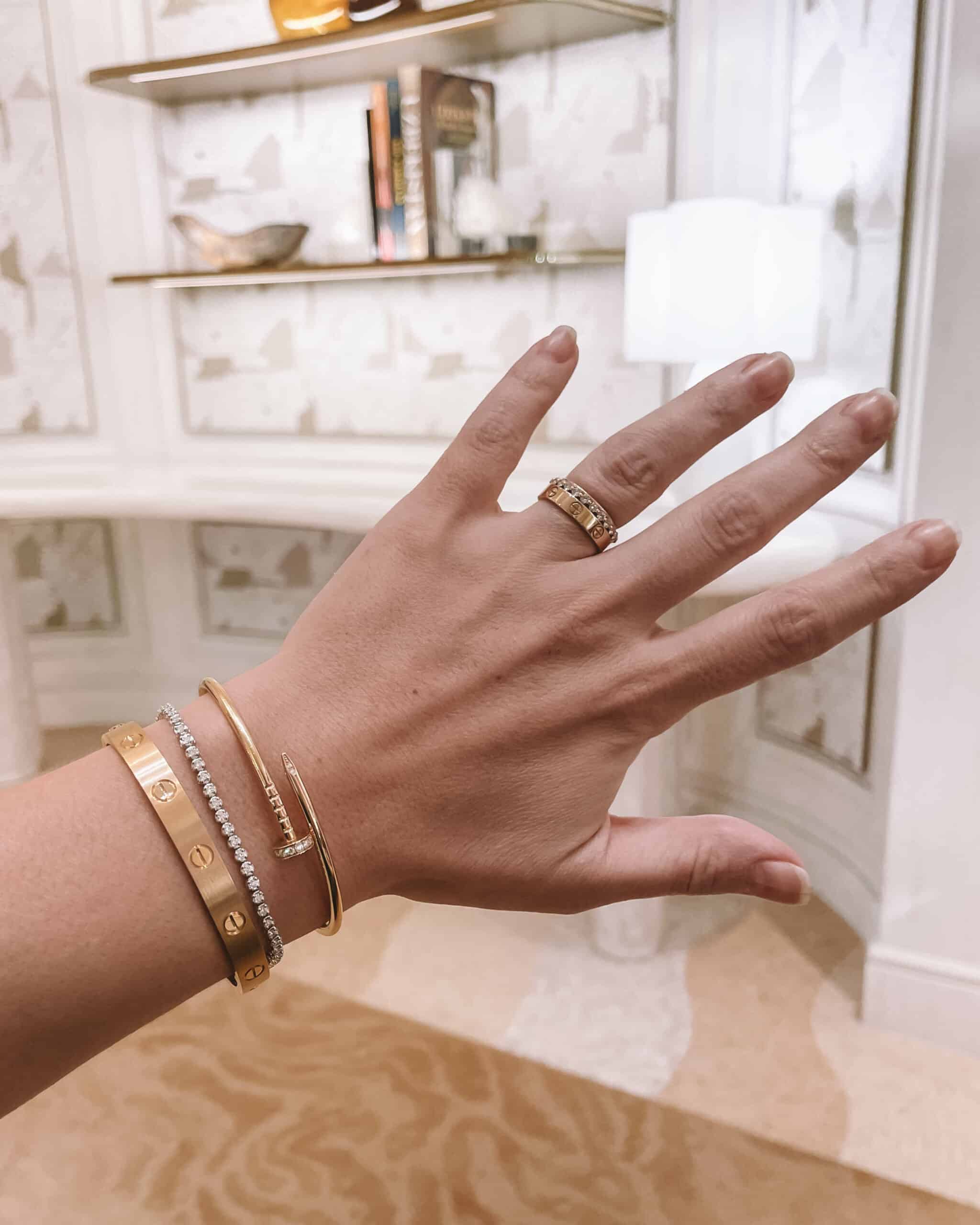 Brushed Gold Cartier Love Bracelet Review • Petite in Paris